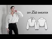 Video thumbnail for DIY Half-Zip Sweater + Sewing Pattern