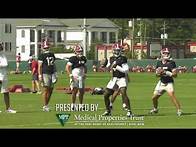 Video thumbnail for Alabama QBs Jalen Milroe, Austin Mack throwing bombs during practice