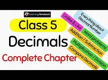 Video thumbnail for Class 5 Maths Chapter Decimal Numbers (Complete Chapter)