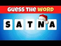 Video thumbnail for Guess the Christmas Word by Scrambled Letters | Christmas Quiz