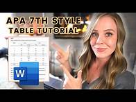 Video thumbnail for How to create an APA formatted table in Microsoft Word