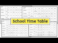 Video thumbnail for School Time Table Class 1 to 10 || Class Time Table for Students || Primary, Elementary & Secondary