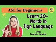 Video thumbnail for Sign Language for Kids | ASL Basics | Sign Language for Beginners with Teacher Sabrina