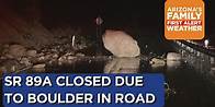 Video thumbnail for State Route 89A closed in both directions due to boulder in road
