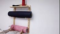 Video thumbnail for Yoga Mat Holder Wall Mount, Wooden Wall Rack Organizer Home Gym Storage Rack Yoga Storage Organizer Yoga Mat Rack Wall Mount Foam Roller Storage