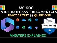 Video thumbnail for Microsoft 365 Fundamentals MS-900. Real Exam Questions