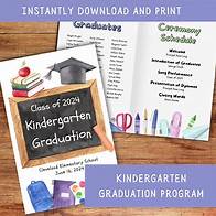 Video thumbnail for Kindergarten Graduation Program Template, Printable Graduation Program for Preschool, Editable Pre-k Ceremony Program, Commencement Ceremony - Etsy