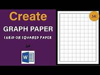 Video thumbnail for How to create grid pages | create graph paper in word | Microsoft word tutorial
