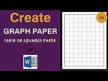 Video thumbnail for How to create grid pages | create graph paper in word | Microsoft word tutorial