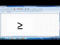Video thumbnail for How to type greater than or equal to symbol in excel