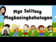 Video thumbnail for Salitang Magkasingkahulugan | Synonyms | Filipino | Teacher Beth Class TV