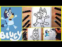 Video thumbnail for Bluey Coloring Book Page Compilation | Bluey - Bingo - Bluey & mom | with markers colors