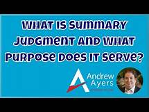 Video thumbnail for What Is a Summary Judgment and What Purpose Does It Serve?