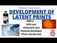 Video thumbnail for Development methods for latent fingerprints Part 2 |Techniques for fingerprint development | UGC NET