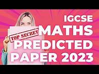 Video thumbnail for IGCSE Mathematics Predicted Paper 2023 Edexcel