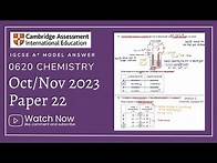 Video thumbnail for IGCSE Chemistry Paper 22 - Oct/Nov 2023 - 0620/22/O/N/23 (Q1-21) SOLVED