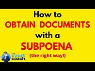 Video thumbnail for How to Obtain Documents Through the Subpoena Process for Your California Family Court Case