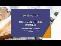 Video thumbnail for Functional Skills: How to approach Speaking and Listening