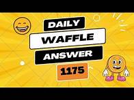 Video thumbnail for Today's Daily Waffle Game 1175 Answers - Thursday April 10 2025