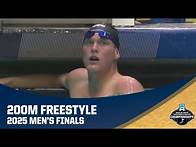 Video thumbnail for Record-setting men's 200 freestyle | 2025 NCAA swimming championships