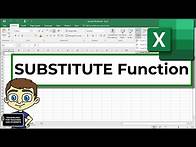 Video thumbnail for Using the Excel SUBSTITUTE Function