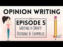 Video thumbnail for Opinion Writing for Kids | Episode 5 | Writing a Draft: Reasons & Examples