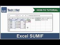 Video thumbnail for How to use the SUMIF function in Excel