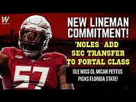 Video thumbnail for BREAKING: FSU Football lands Ole Miss OT Micah Pettus | FSU Football Recruiting | Transfer Portal