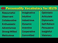 Video thumbnail for 40 Most Commonly Used Feelings and Personality Vocabulary for IELTS
