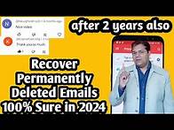 Video thumbnail for How to recover permanently deleted emails from Gmail in mobile - Deleted emails ko wapas kaise laye