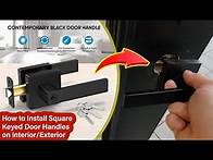 Video thumbnail for How To Install Keyed Door Handle on Exterior Door. Probrico & Knobwell Square Black Door Handles