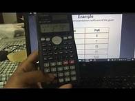 Video thumbnail for Calculation of Pearson's Correlation Coefficient using Casio Fx 991MS calculator with example