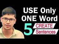 Video thumbnail for 7 Methods to Create 5 Sentences Using One Word Only || How to create five sentences using one word?