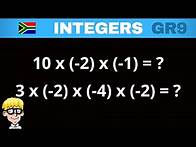 Video thumbnail for Integers Grade 9: Multiply and divide