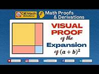 Video thumbnail for Visual Proof of the algebraic identity (a+b)^2=a^2 + 2ab + b^2 [Explained geometrically] |IGCSE Math