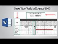 Video thumbnail for How to create time table in Microsoft word 2019 | Effortless Time Table Creation in Microsoft Word