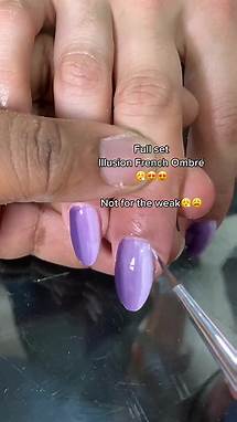 Video thumbnail for Purple French Tip Nail Art | 2022 Gel Nail Trends