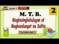 Video thumbnail for Magkasingkahulugan at Magkasalungat na Salita