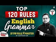 Video thumbnail for Top 120 Rules of English Grammar | By Santosh Ray | For all Bank Exams 2025 | Class #3