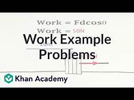 Video thumbnail for Work example problems | Work and energy | Physics | Khan Academy
