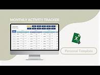 Video thumbnail for Monthly Activity Tracker Excel Template