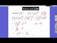 Video thumbnail for A level Maths Indices exam style questions