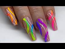 Video thumbnail for Watch Me Work: Neon Rainbow Ombre Acrylic & Gel Nail Design | SUPER EASY Abstract Gradient Nail Art
