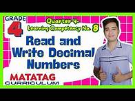Video thumbnail for Read and Write Decimal Numbers Grade 4: Q4- Lesson 8 MATATAG Curriculum