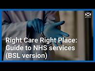Video thumbnail for Right Care Right Place: A Guide to NHS Scotland Services (BSL version)
