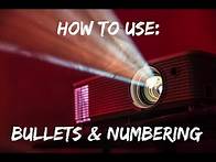 Video thumbnail for How To Use Bullets & Numbering In MS Powerpoint