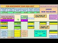 Video thumbnail for Excel based Income Tax Calculator for AY 2026-27 (i.e. FY 2025-26) under new tax regime