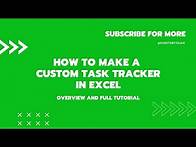 Video thumbnail for Original Task Tracker for Excel- Full Overview and Tutorial