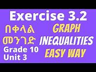 Video thumbnail for Exercise 3.2 | Part 1 | Graph System of linear Inequalities | Grade 10 | Unit 3