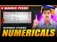 Video thumbnail for Most Important Numericals in Business studies | 4 Marks Fixed | Class 12 Board exam 2025